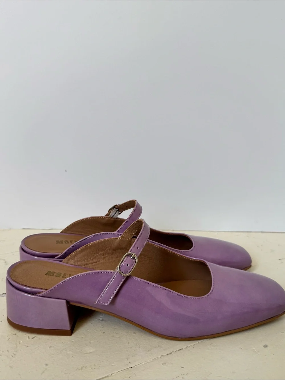 Anthropologie Maeve Mary Jane Mule Heels - Picture 2 of 5
